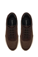 Women's Brown Lace-Up Thick-Soled Leather Sneaker | Derimod
