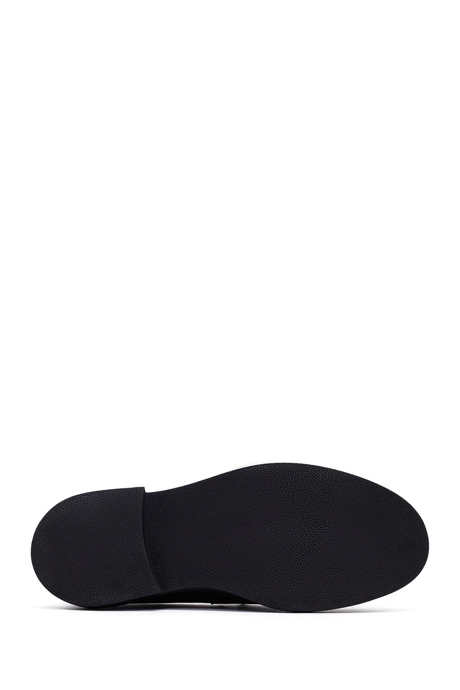 Woman Black Buckle Leather Masculine Loafer