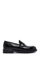 Woman Black Patent Leather Leather Masculine Loafer | Derimod