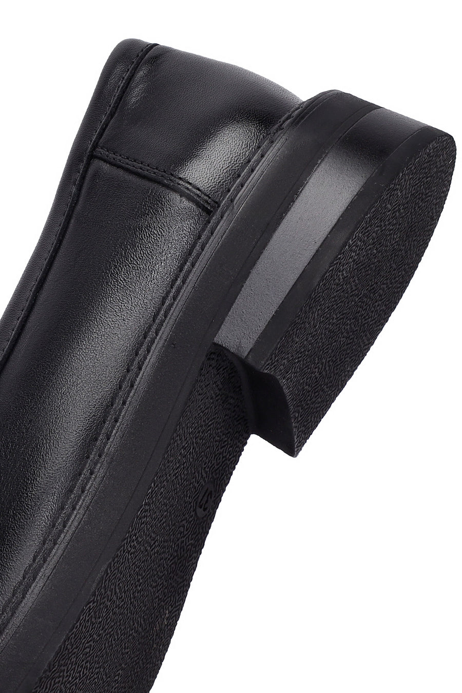 Woman Black Tassel Leather Masculine Loafer