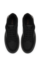 Women's Black Lace-Up Thick-Soled Sneaker | Derimod