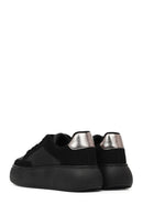 Women's Black Lace-Up Thick-Soled Sneaker | Derimod
