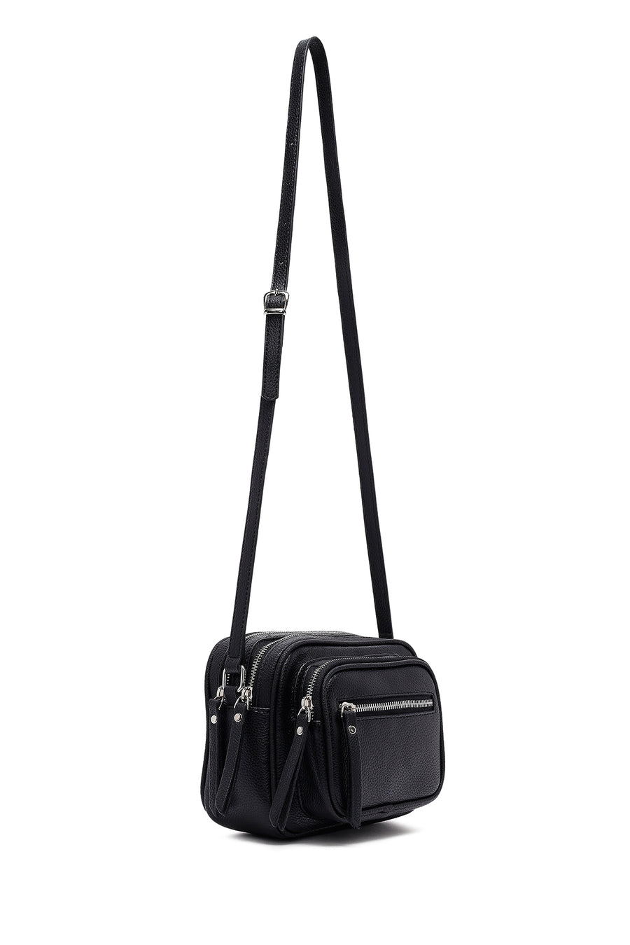 Women's Black Long Strap Crossbody Bag