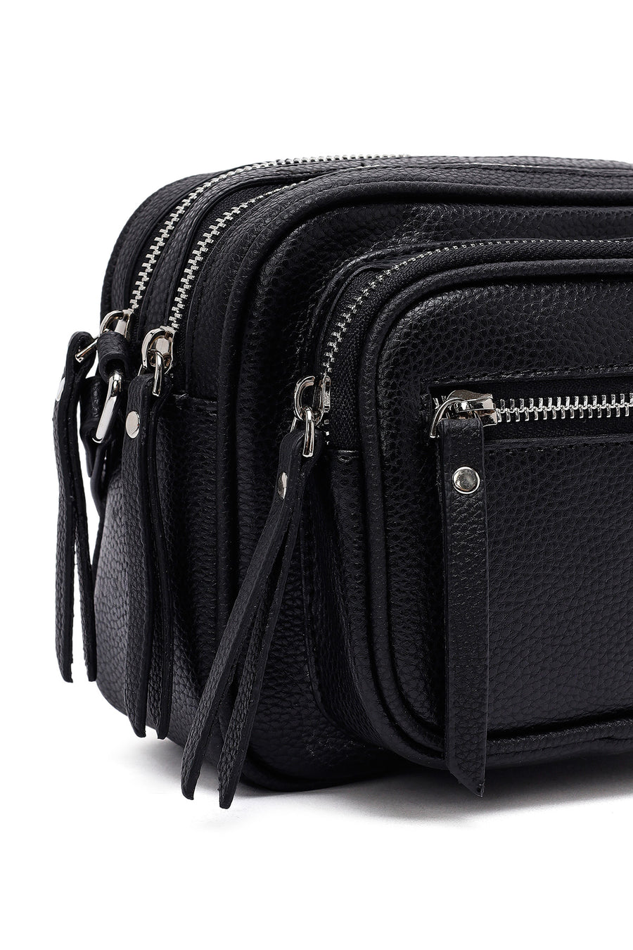 Women's Black Long Strap Crossbody Bag