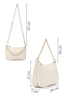 Women's Cream Long Strap Quilted Crossbody Bag | Derimod