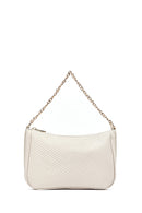 Women's Cream Long Strap Quilted Crossbody Bag | Derimod
