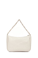 Women's Cream Long Strap Quilted Crossbody Bag | Derimod