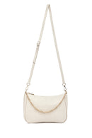 Women's Cream Long Strap Quilted Crossbody Bag | Derimod