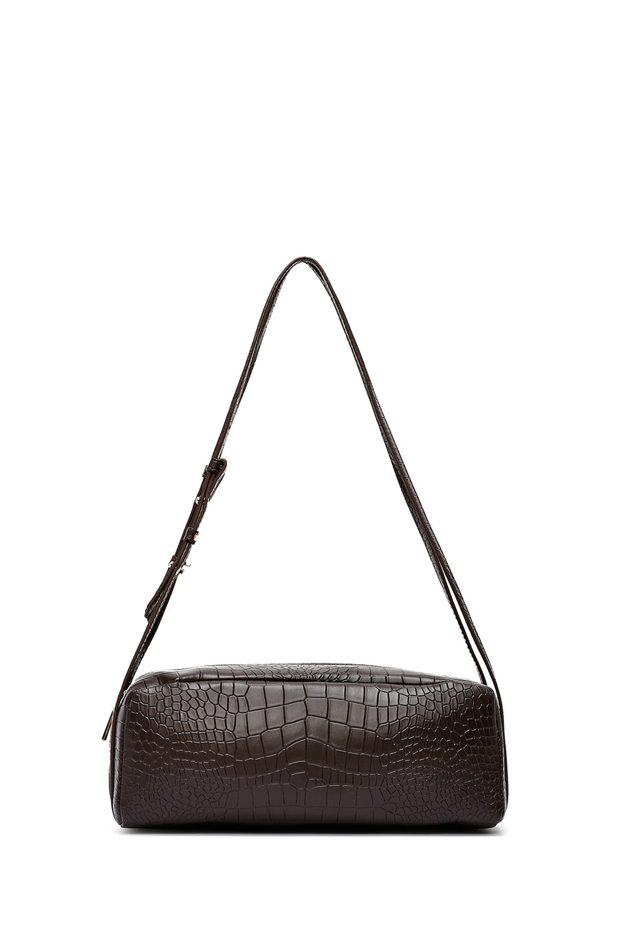 Women's Brown Crocodile Patterned Shoulder Bag 25SBD2029E3 | Derimod