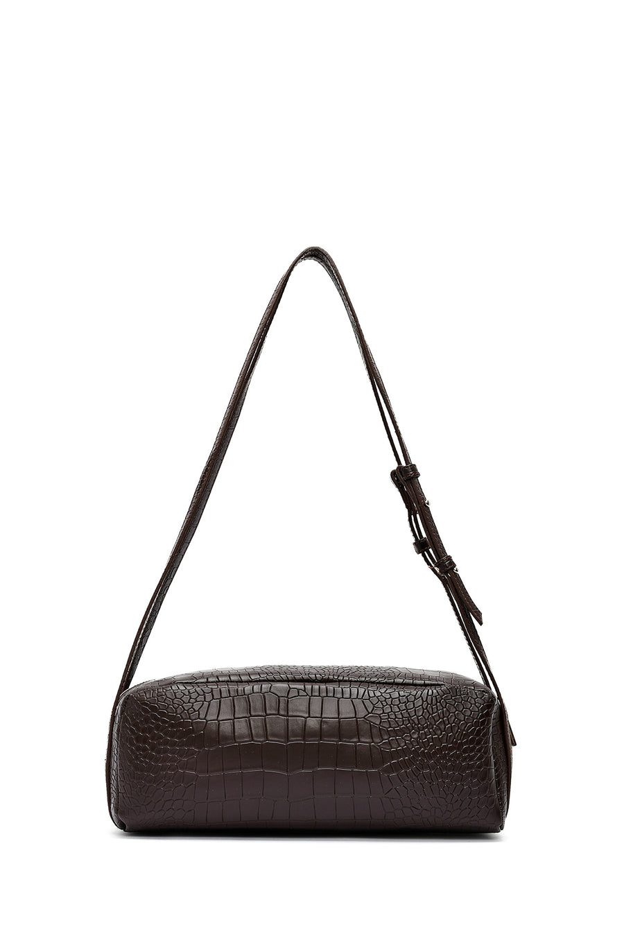 Women's Brown Crocodile Patterned Shoulder Bag