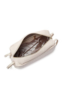 Women's Cream Crocodile Patterned Shoulder Bag | Derimod