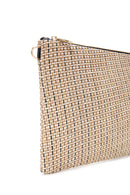 Women's Black Long Chain Strap Straw Clutch Bag | Derimod