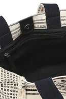 Kastamonu Stone Print Women's Black Long Strap Patterned Handbag | Derimod