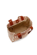 Kastamonu Stone Print Women's Brown Long Strap Patterned Handbag | Derimod