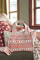 Kastamonu Stone Print Women's Brown Long Strap Patterned Handbag | Derimod