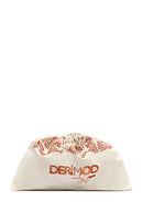 Kastamonu Stone Print Women's Tan Long Strap Patterned Fabric Shoulder Bag | Derimod
