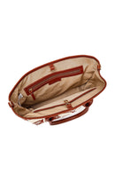Kastamonu Stone Print Women's Tan Long Strap Patterned Fabric Shoulder Bag | Derimod