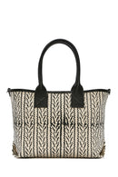 Kastamonu Stone Print Women's Black Patterned Shoulder Bag | Derimod