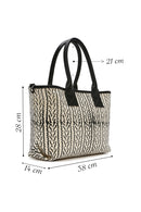 Kastamonu Stone Print Women's Black Patterned Shoulder Bag | Derimod