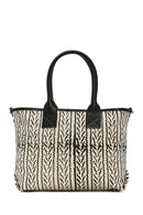 Kastamonu Stone Print Women's Black Patterned Shoulder Bag | Derimod