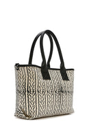 Kastamonu Stone Print Women's Black Patterned Shoulder Bag | Derimod
