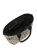 Kastamonu Stone Print Women's Black Patterned Shoulder Bag | Derimod