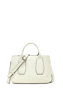 Women's Cream Long Strap Classic Leather Handbag | Derimod