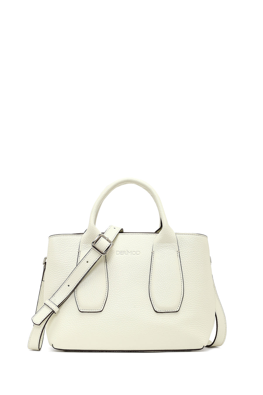 Women's Cream Long Strap Classic Leather Handbag 25SBD2311FT | Derimod
