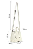 Women's Cream Long Strap Classic Leather Handbag | Derimod