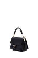 Woman Black Long Strap Leather Mini Crossbody Bag | Derimod