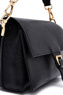 Woman Black Long Strap Leather Mini Crossbody Bag | Derimod
