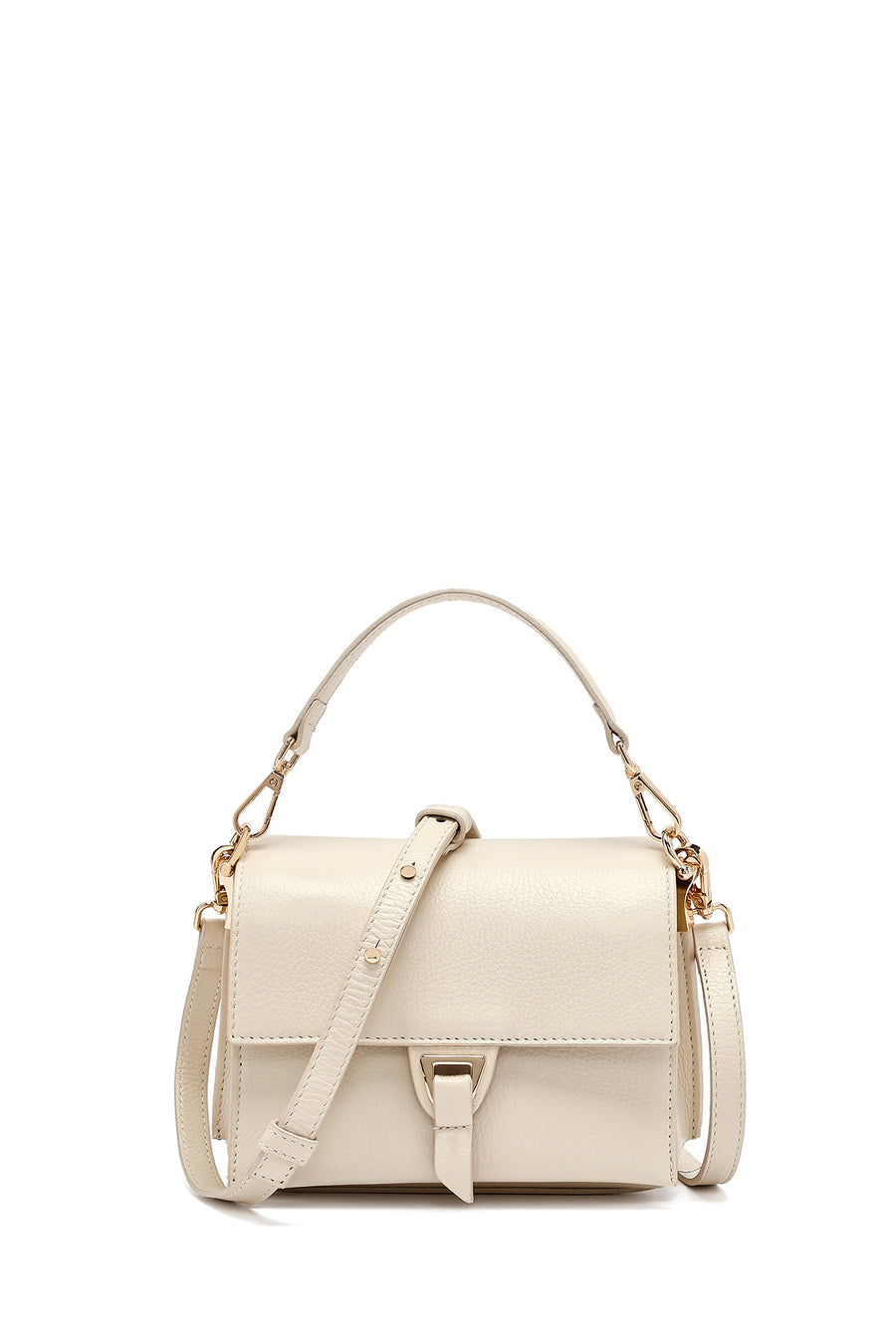 Woman Cream Long Strap Leather Mini Crossbody Bag 25SBD2350FT | Derimod
