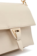 Woman Cream Long Strap Leather Mini Crossbody Bag | Derimod