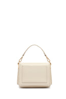 Woman Cream Long Strap Leather Mini Crossbody Bag | Derimod