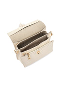 Woman Cream Long Strap Leather Mini Crossbody Bag | Derimod