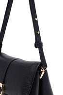 Woman Black Long Strap Leather Crossbody Bag | Derimod