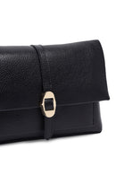 Woman Black Long Strap Leather Crossbody Bag | Derimod