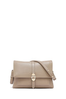 Woman Mink Long Strap Leather Crossbody Bag | Derimod