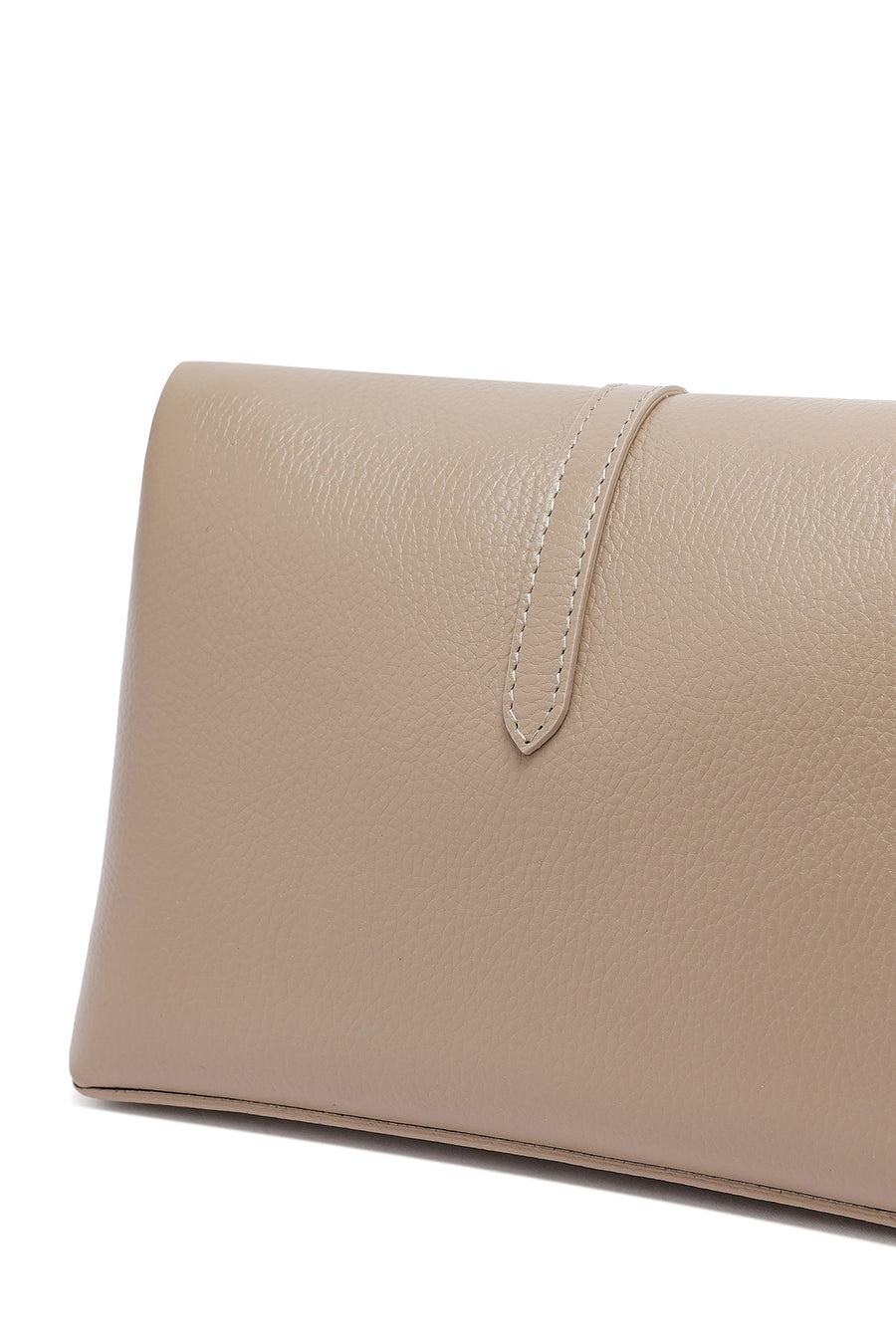Woman Mink Long Strap Leather Crossbody Bag