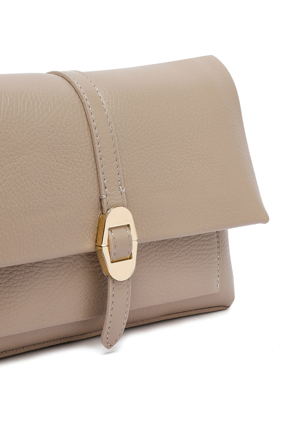 Woman Mink Long Strap Leather Crossbody Bag
