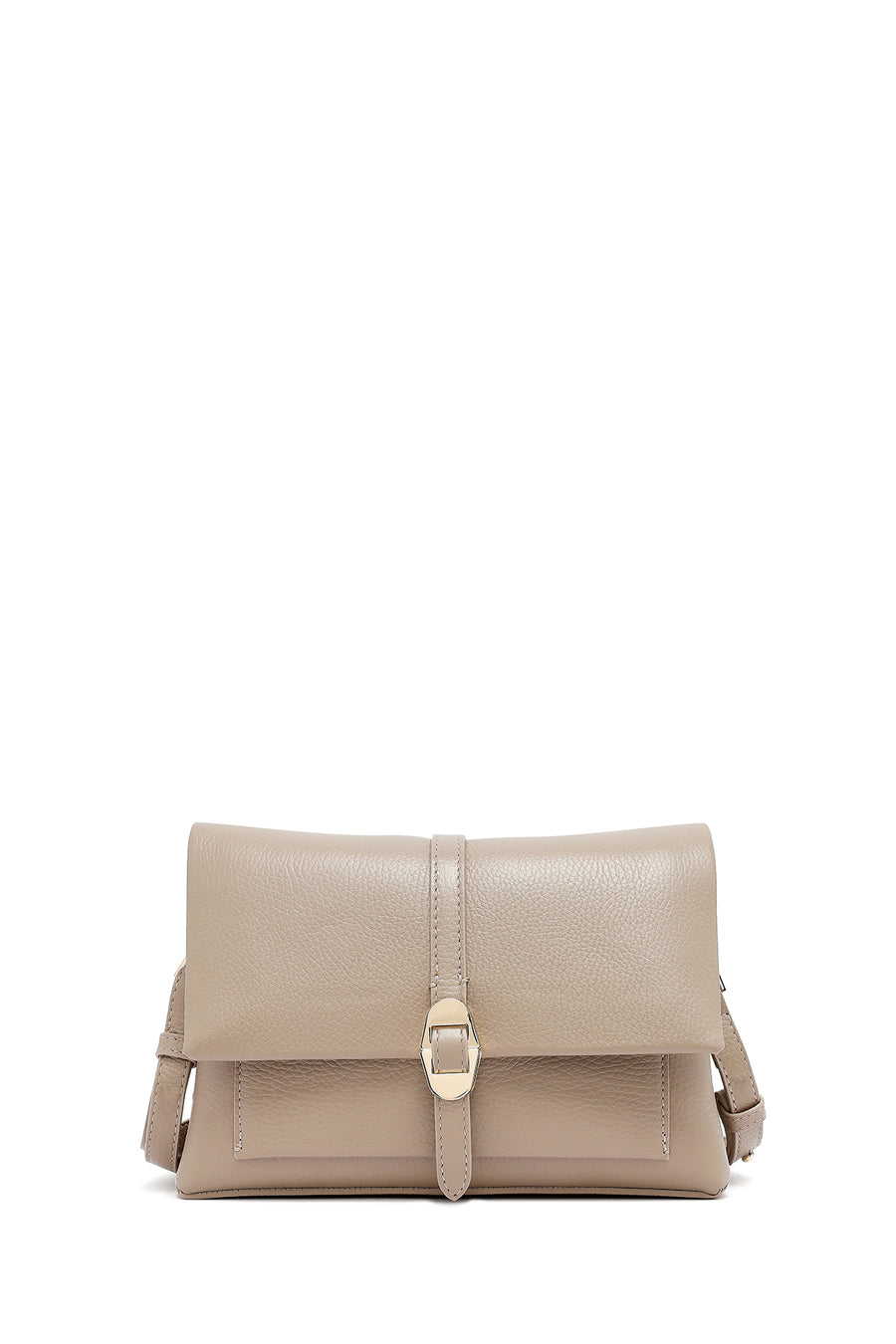 Woman Mink Long Strap Leather Crossbody Bag