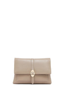 Woman Mink Long Strap Leather Crossbody Bag | Derimod