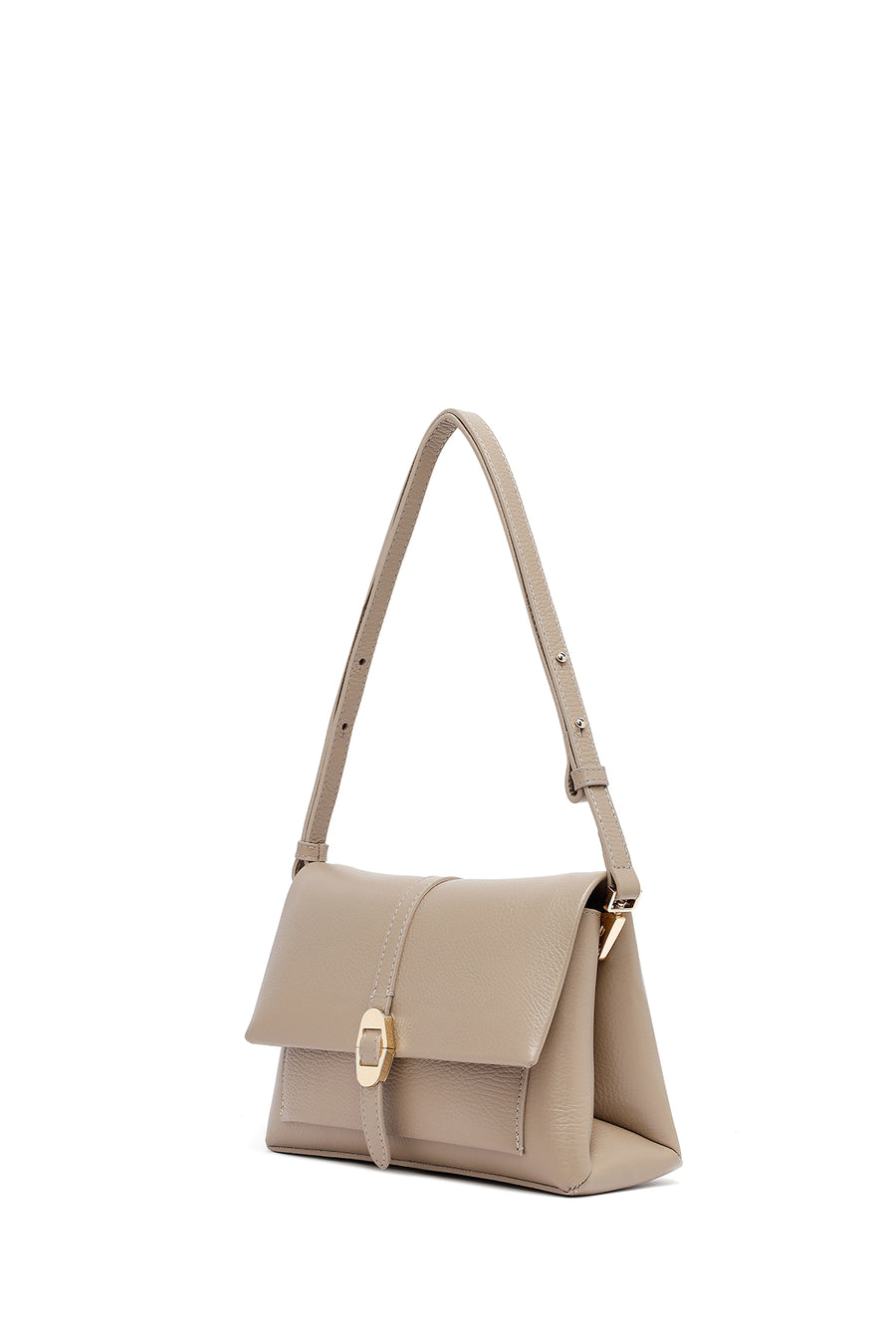 Woman Mink Long Strap Leather Crossbody Bag