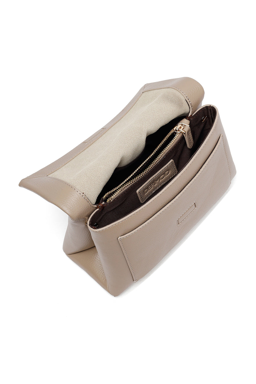 Woman Mink Long Strap Leather Crossbody Bag