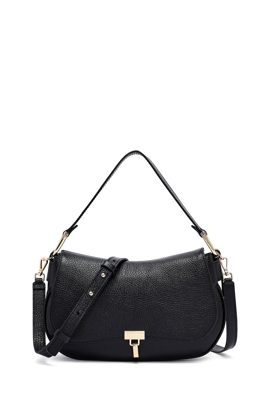 Woman Black Long Strap Leather Shoulder bag 25SBD2352FT | Derimod