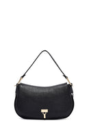 Woman Black Long Strap Leather Shoulder bag | Derimod