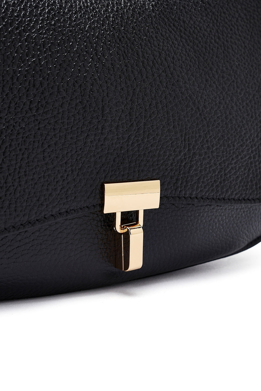 Woman Black Long Strap Leather Shoulder bag