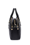 Woman Black Long Strap Leather Classic Handbag | Derimod