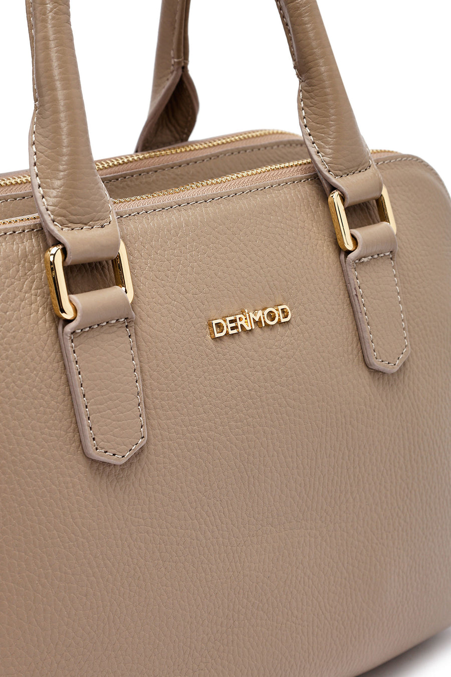 Woman Mink Long Strap Leather Classic Handbag