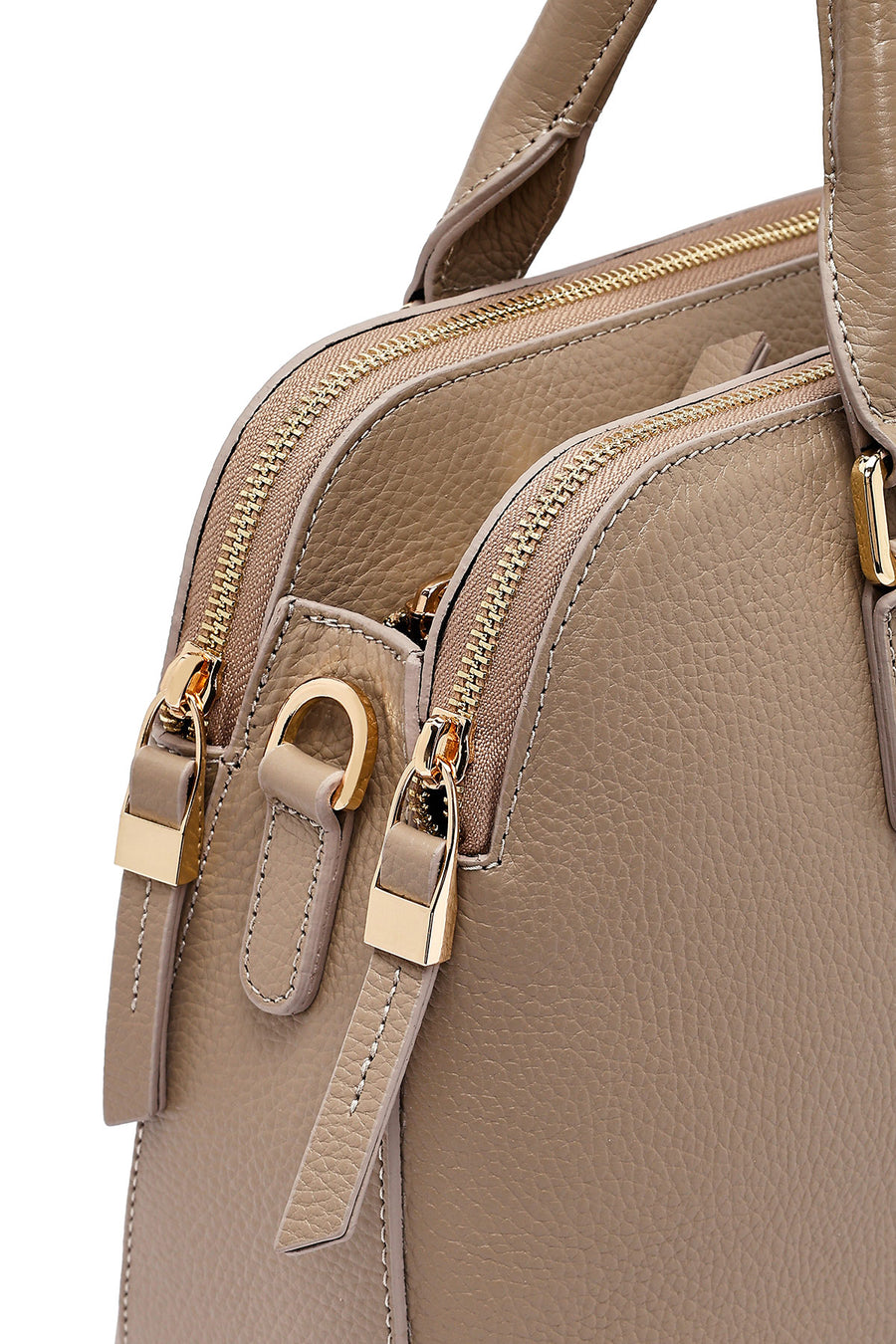 Woman Mink Long Strap Leather Classic Handbag